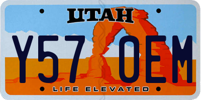 UT license plate Y570EM