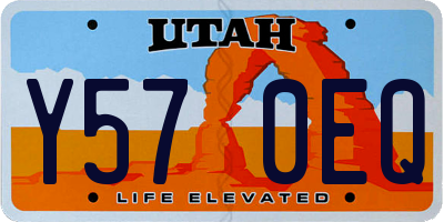 UT license plate Y570EQ