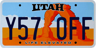 UT license plate Y570FF