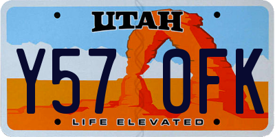 UT license plate Y570FK