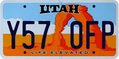 UT license plate Y570FP