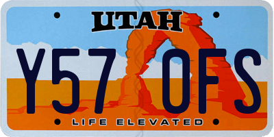 UT license plate Y570FS