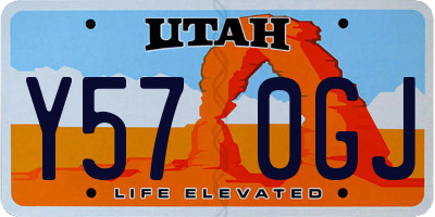 UT license plate Y570GJ