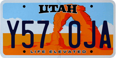 UT license plate Y570JA
