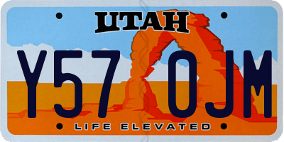 UT license plate Y570JM