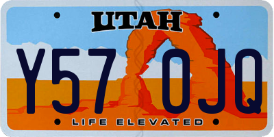 UT license plate Y570JQ