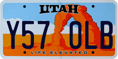 UT license plate Y570LB