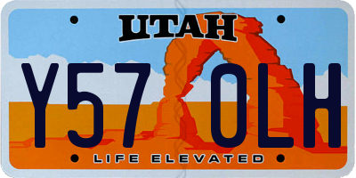 UT license plate Y570LH