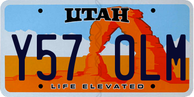 UT license plate Y570LM