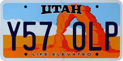 UT license plate Y570LP