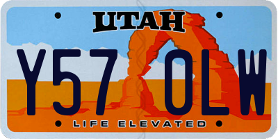 UT license plate Y570LW