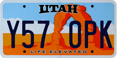 UT license plate Y570PK
