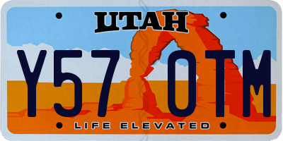UT license plate Y570TM