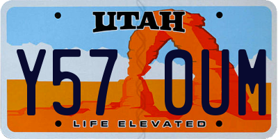 UT license plate Y570UM