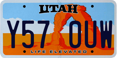 UT license plate Y570UW