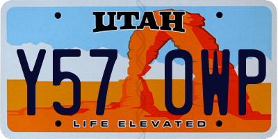 UT license plate Y570WP