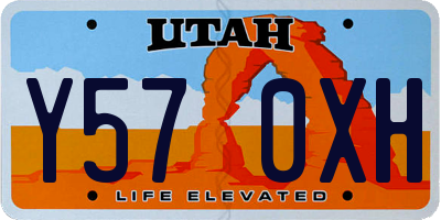 UT license plate Y570XH