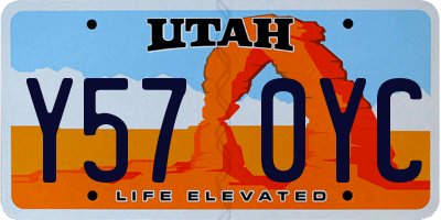 UT license plate Y570YC