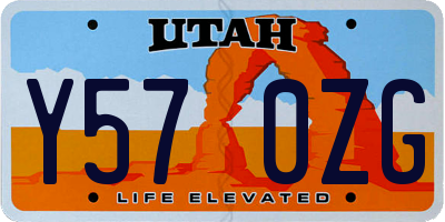 UT license plate Y570ZG