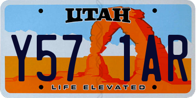 UT license plate Y571AR