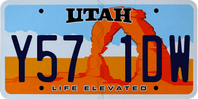 UT license plate Y571DW
