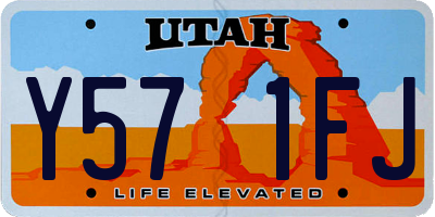 UT license plate Y571FJ