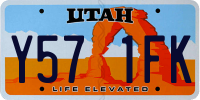 UT license plate Y571FK