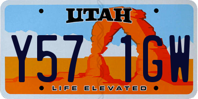 UT license plate Y571GW