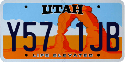 UT license plate Y571JB