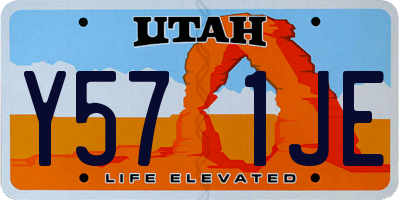 UT license plate Y571JE