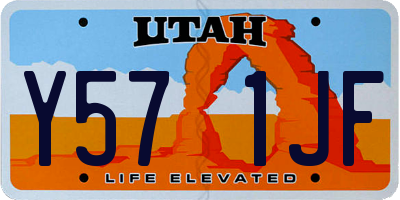 UT license plate Y571JF