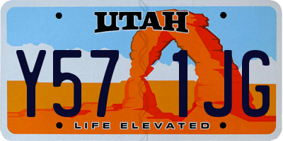 UT license plate Y571JG