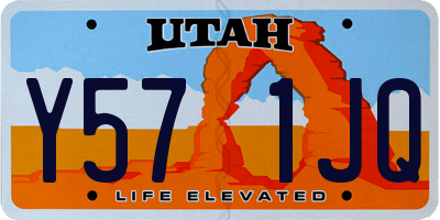 UT license plate Y571JQ