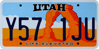 UT license plate Y571JU