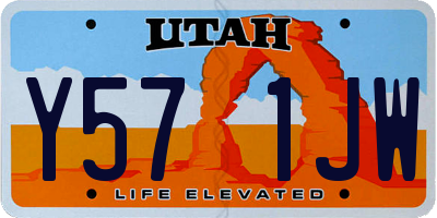 UT license plate Y571JW