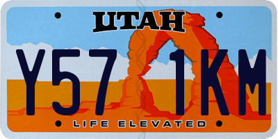 UT license plate Y571KM