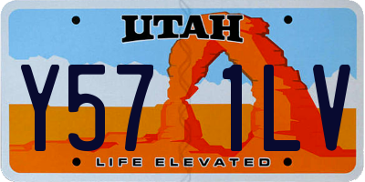 UT license plate Y571LV