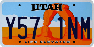 UT license plate Y571NM