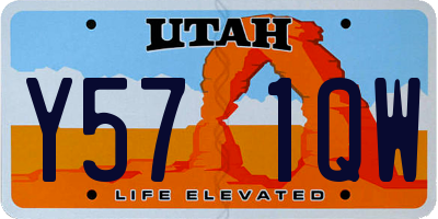 UT license plate Y571QW