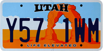 UT license plate Y571WM