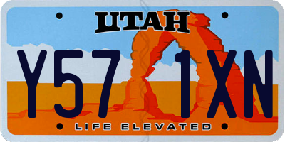 UT license plate Y571XN