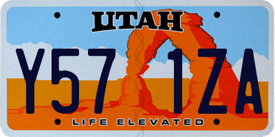 UT license plate Y571ZA