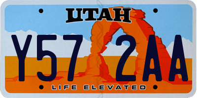 UT license plate Y572AA