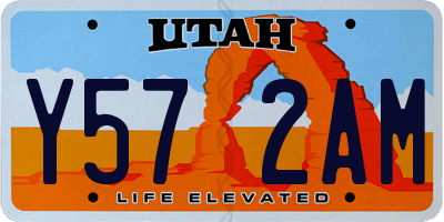 UT license plate Y572AM