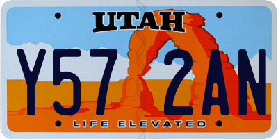 UT license plate Y572AN
