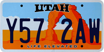 UT license plate Y572AW