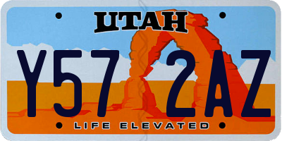 UT license plate Y572AZ