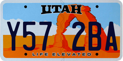 UT license plate Y572BA