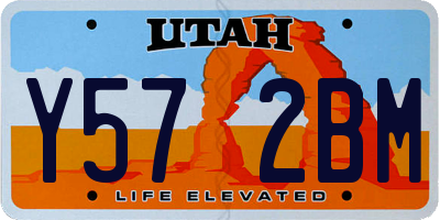 UT license plate Y572BM