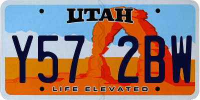 UT license plate Y572BW